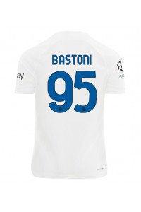 Fotbalové Dres Inter Milan Alessandro Bastoni #95 Venkovní Oblečení 2023-24 Krátký Rukáv